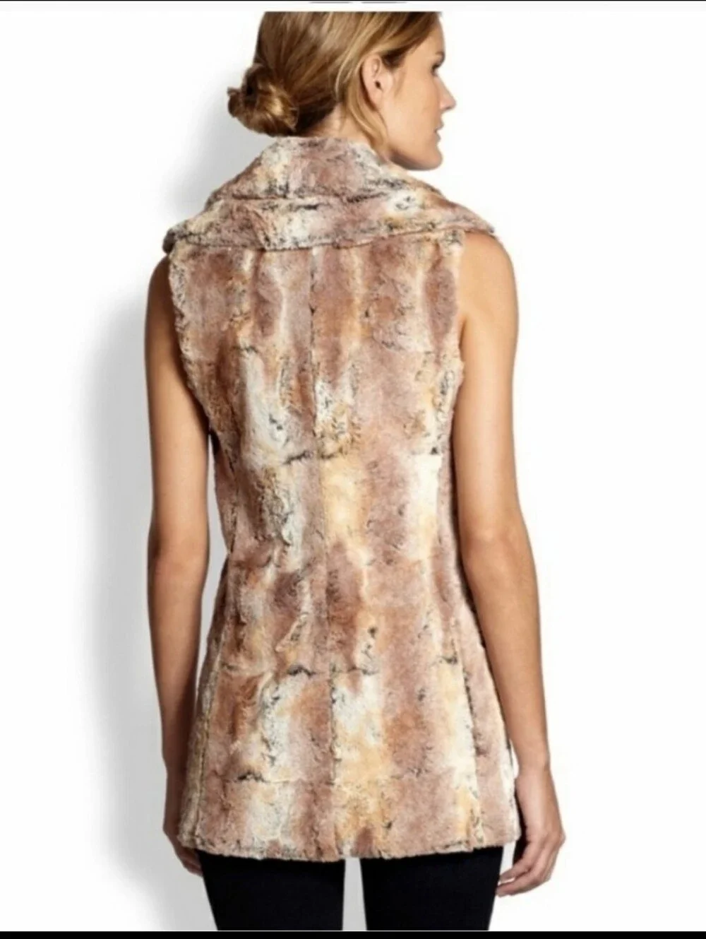 Alice+Olivia Boho Chic Retro 70's Y2K‎ Faux Fur Vest